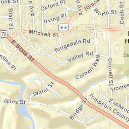 East Ithaca New York Street Map