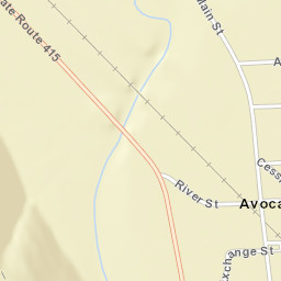 Avoca New York Street Map