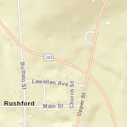 Rushford New York Street Map