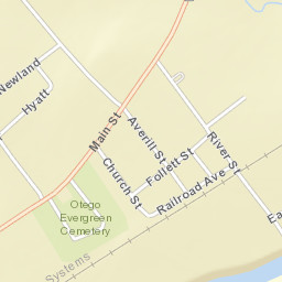 Otego New York Street Map