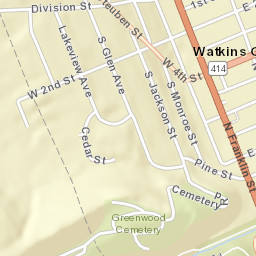 Watkins Glen New York Street Map