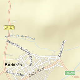 Badarán Street Map
