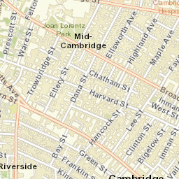 Cambridge, Massachusetts Street Map