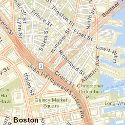 Faneuil Hall Marketplace, Boston, MA Street Map
