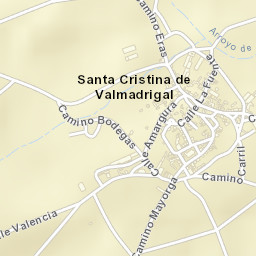 Santa Cristina de Valmadrigal Street Map