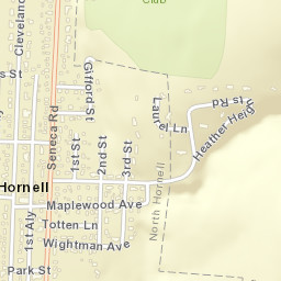 North Hornell New York Street Map