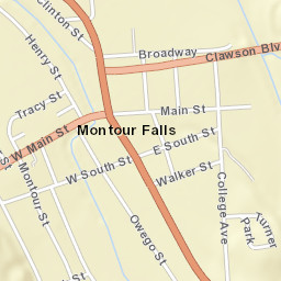 Montour Falls New York Street Map