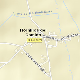 Hornillos del Camino Street Map
