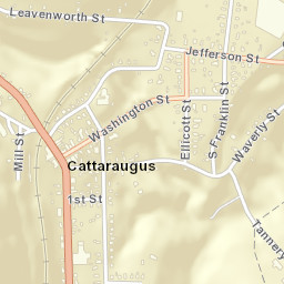 Cattaraugus New York Street Map