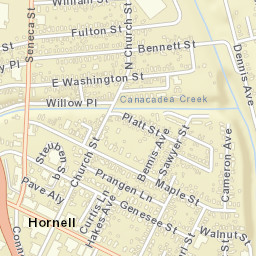 Hornell New York Street Map