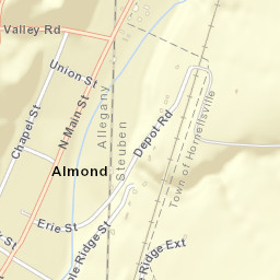 Almond New York Street Map