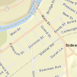 Sidney New York Street Map