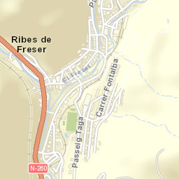 Ribes de Freser Street Map