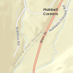 Hubbell Corners New York Street Map
