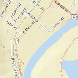 Bainbridge New York Street Map