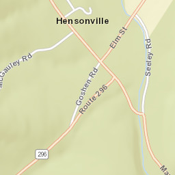 Hensonville New York Street Map