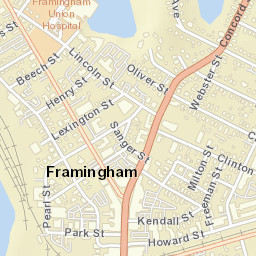 Framingham Street Map