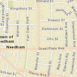 Needham Street Map