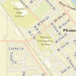 200-298 West 5th Street, Phoenix, OR Street Map