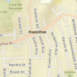 Hamilton Worcester Street Map