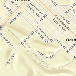 Hudson New York Street Map