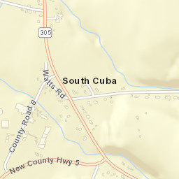 South Cuba New York Street Map