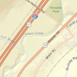 Hinsdale New York Street Map