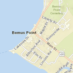 Bemus Point New York Street Map
