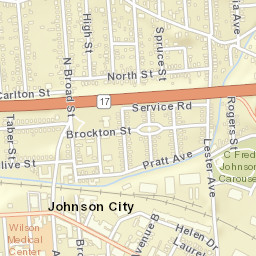 Johnson City New York Street Map