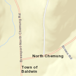 North Chemung New York Street Map