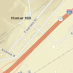 Homer Hill New York Street Map