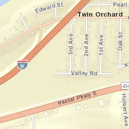 Twin Orchard New York Street Map