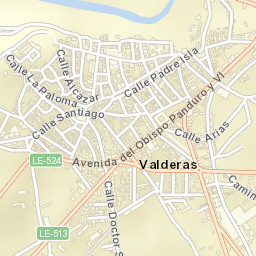 Valderas Street Map