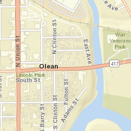 Olean New York Street Map