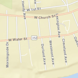 West Elmira New York Street Map