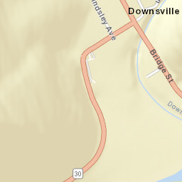 Downsville New York Street Map