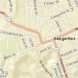 Saugerties New York Street Map