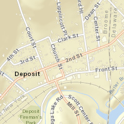 Deposit New York Street Map