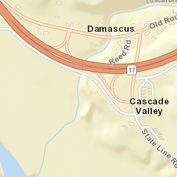 Damascus New York Street Map