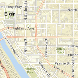 Elgin, Illinois Street Map