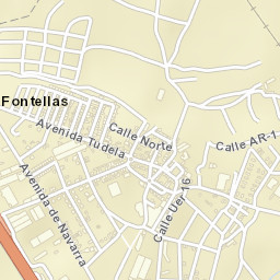 Fontellas Street Map