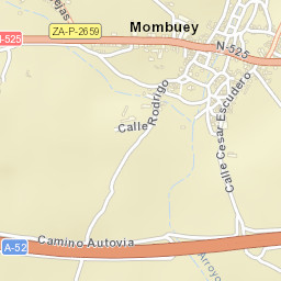 Mombuey Street Map