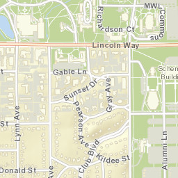 Lynn Avenue, Iowa State University, Ames Street Map