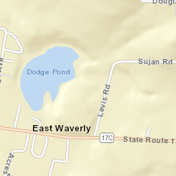 East Waverly New York Street Map