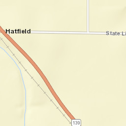 Hatfield California Street Map