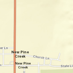 New Pine Creek California Street Map