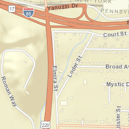 Southern Tier Expressway, Waverly, PA Street Map