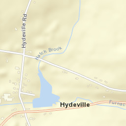 Hydeville Connecticut Street Map