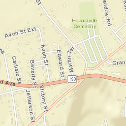Hazardville Connecticut Street Map