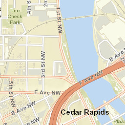 44-78 1st Avenue Bridge, Cedar Rapids, IA Street Map